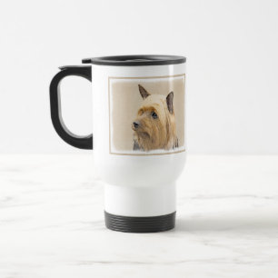 Silky Terrier Painting - Cute Original Dog Art Travel Mug