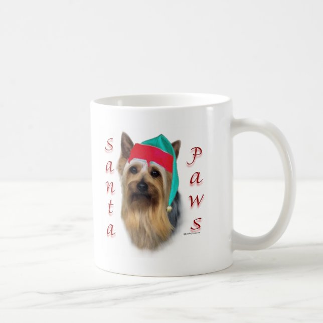 Silky Terrier Santa Paws Coffee Mug (Right)