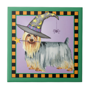 Silky Terrier Witch Tile