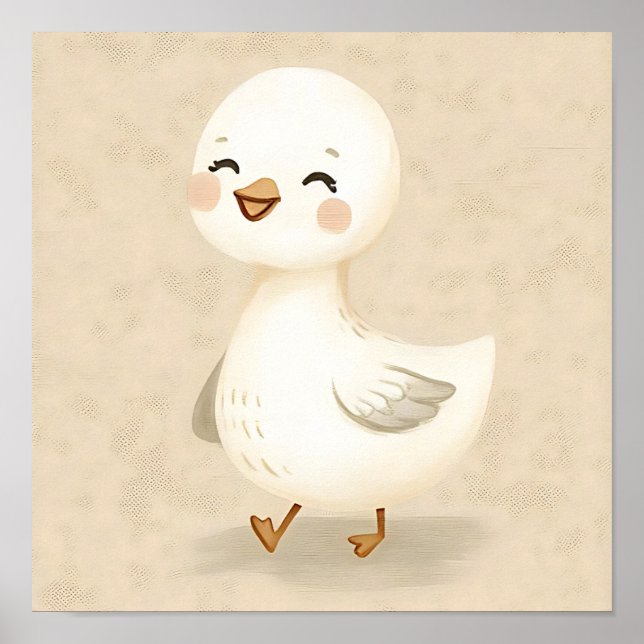 Silliest Goose Around Wall Art Funny Kids Room Art (Front)