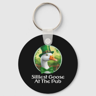 Silliest Goose At The Pub St Patricks Day Funny Go Key Ring