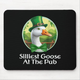 Silliest Goose At The Pub St Patricks Day Funny Go Mouse Mat