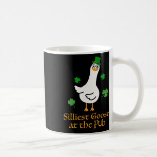 Silliest Goose At The Pub Whimsical Laughter Shamr Coffee Mug