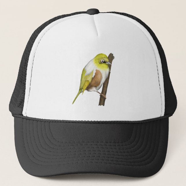 Sillvereye tauhou New Zealand bird Trucker Hat (Front)