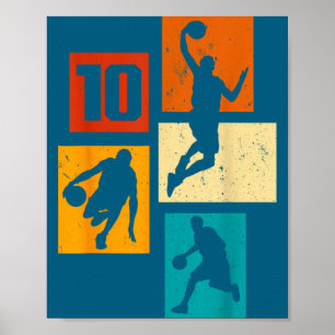 Silly 10 Basketball 10th Basketball Years Old Play Poster