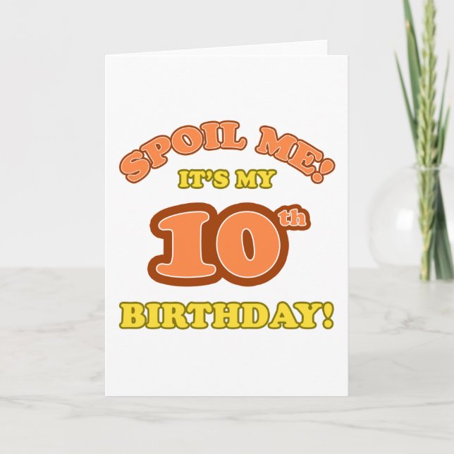 Silly 10th Birthday Present Card (Front)