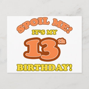 Silly 13th Birthday Present Postcard