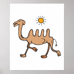 silly 4 humped camel poster