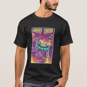 Silly Alien Cat Invades Earth Funny Gnarp Cat Brai T-Shirt
