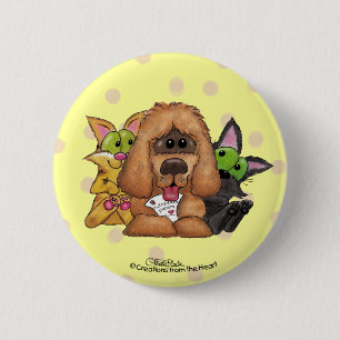 Silly and Tig with Sassie-Pet Adoption is LOVE 6 Cm Round Badge