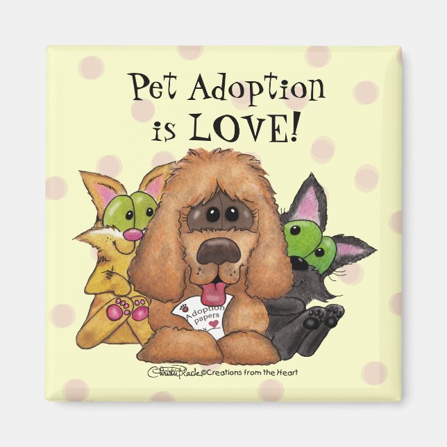 Silly and Tig with Sassie-Pet Adoption is LOVE Magnet (Front)