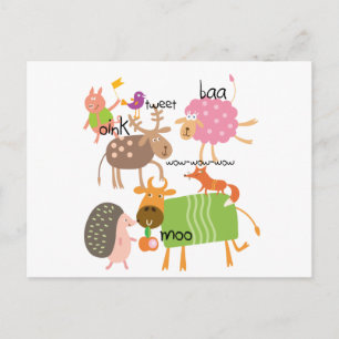 Silly Animals Postcard