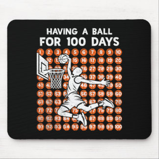 Silly Ball Basketball School Days Having 100 Mouse Mat
