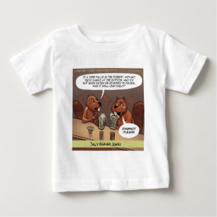 Silly Beaver Jokes Funny Cartoon Baby T-Shirt