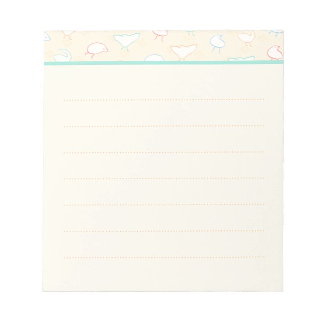 Silly Birds Lined Notepad (Front)