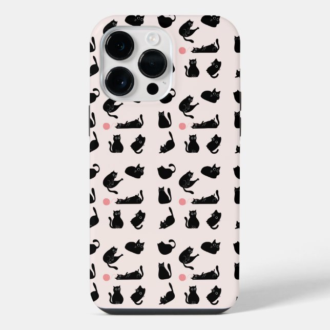 Silly Black Cats iPhone Case (Back)