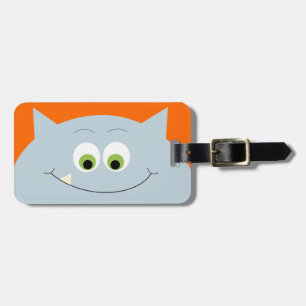 Silly Blue Monster Luggage Tag