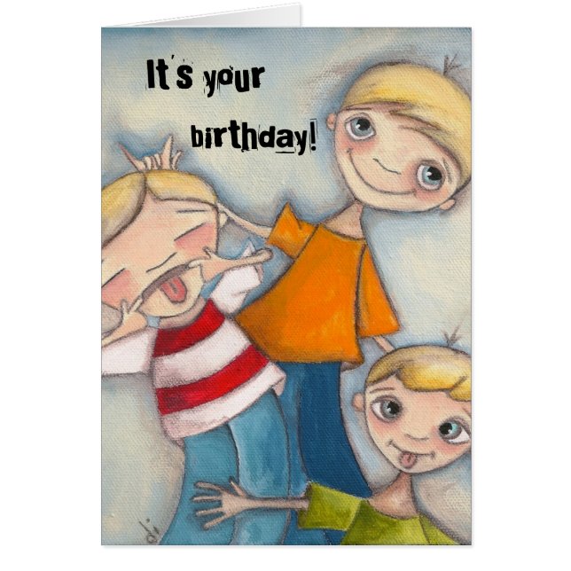 Silly Boys - Birthday Card (Front)
