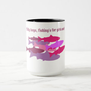 "Silly boys..." Pink Camo Trout  Mug
