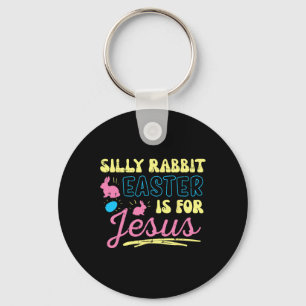 Silly Bunny Easter For Jesus Religious Girls Kids Key Ring