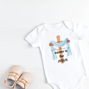 Silly Bunny Easter is for Jesus Baby Bodysuit