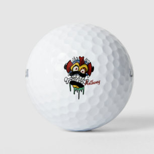 Silly Cartoon Golf Balls