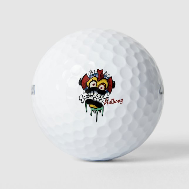 Silly Cartoon Golf Balls (Front)