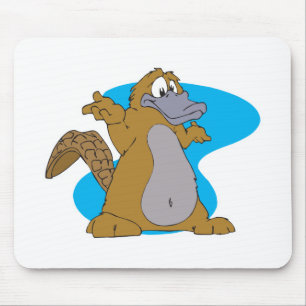 silly cartoon platypus mouse mat