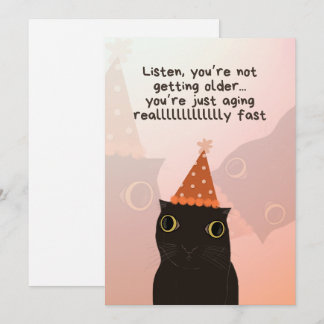 Silly Cat Meme Birthday Card