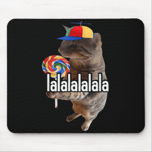 Silly Cat With Lollip Meme  Mouse Mat