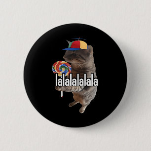 Silly Cat With Lollipop Meme 6 Cm Round Badge