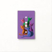 Silly Cats Light Switch Cover