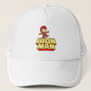 Silly Chibi Iron Man Skateboarding  Trucker Hat