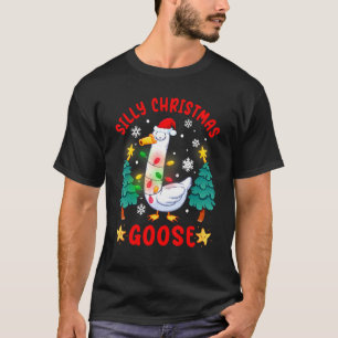 Silly Christmas Goose  Christmas Animal T-Shirt