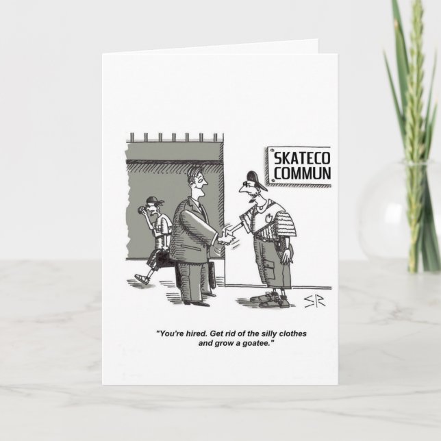 Silly Clothes congratulations humour greeting card (Front)