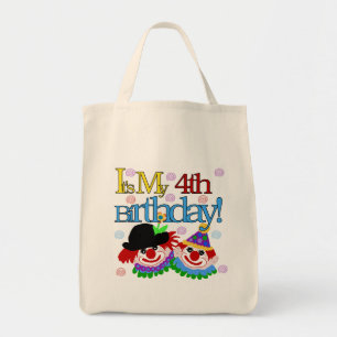 Silly Clowns 4th Birthday Tshirts and Gifts Tote Bag