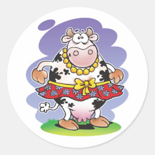 Silly Cow Matilda Classic Round Sticker