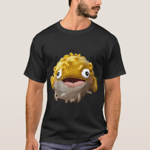 Silly Cute Crochet Puffer fish T-Shirt