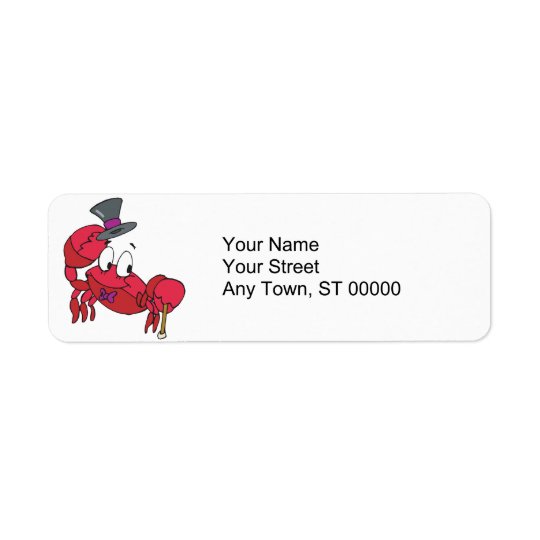silly dancing crab return address label