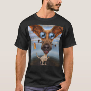 Silly dog cute puppy artwork pup doggy portrait hu T-Shirt