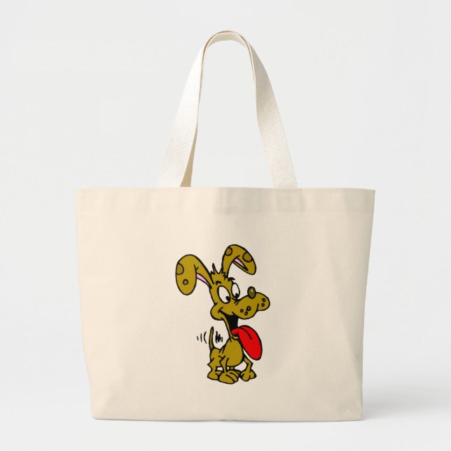 Silly Dog Large Tote Bag (Front)