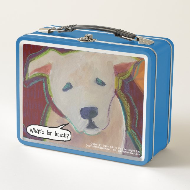 Silly Dog 'What's For Lunch' Metal Lunchbox (Front)