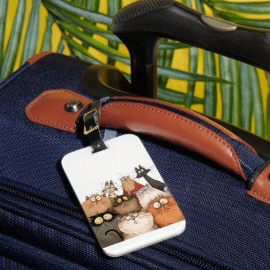 Silly Dogs and Cats Luggage Tag