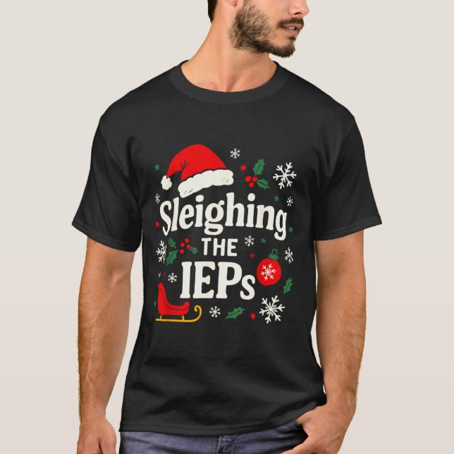Silly Education Special Teacher IEPs Psych Sleighi T-Shirt (Front)