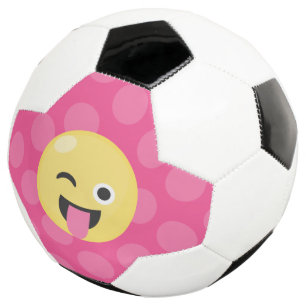 Silly Emoji Polka Dots Football
