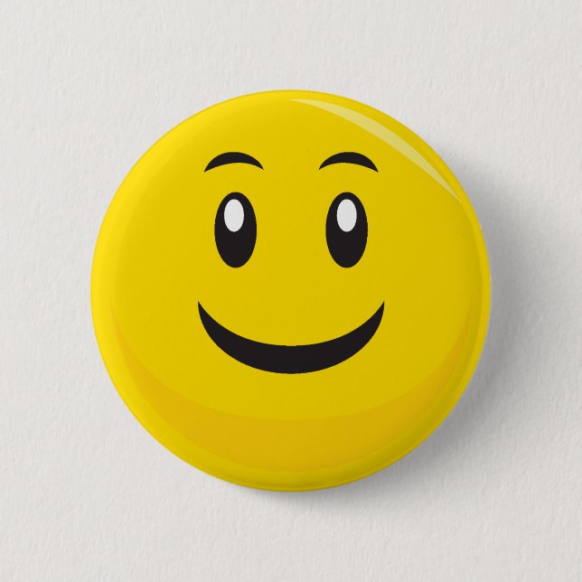 SIlly Face 6 Cm Round Badge (Front)