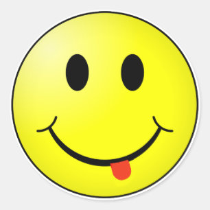 Silly Face Classic Round Sticker