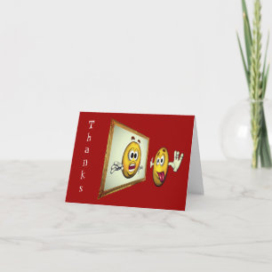 Silly Face Funny Thank You Card