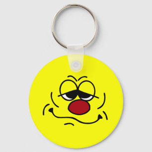 Silly Face Grumpey Key Ring