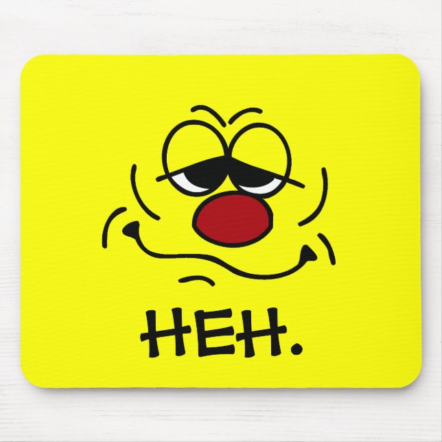 Silly Face Grumpey Mouse Mat (Front)